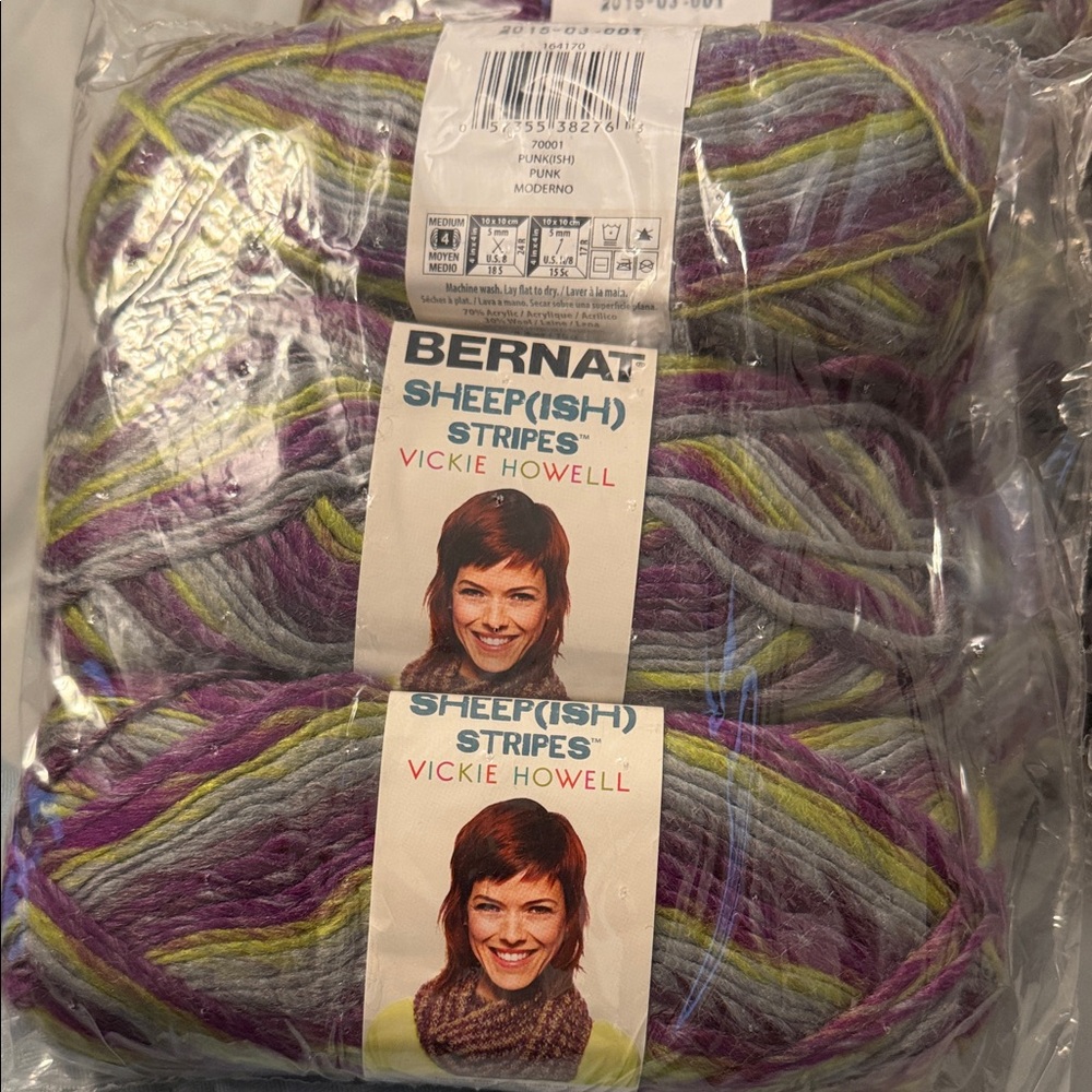 Bernat Sheep(ish) Stripes Yarn set of 3